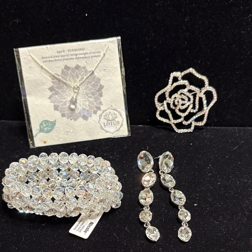 Silver Necklace and Jewelry Set